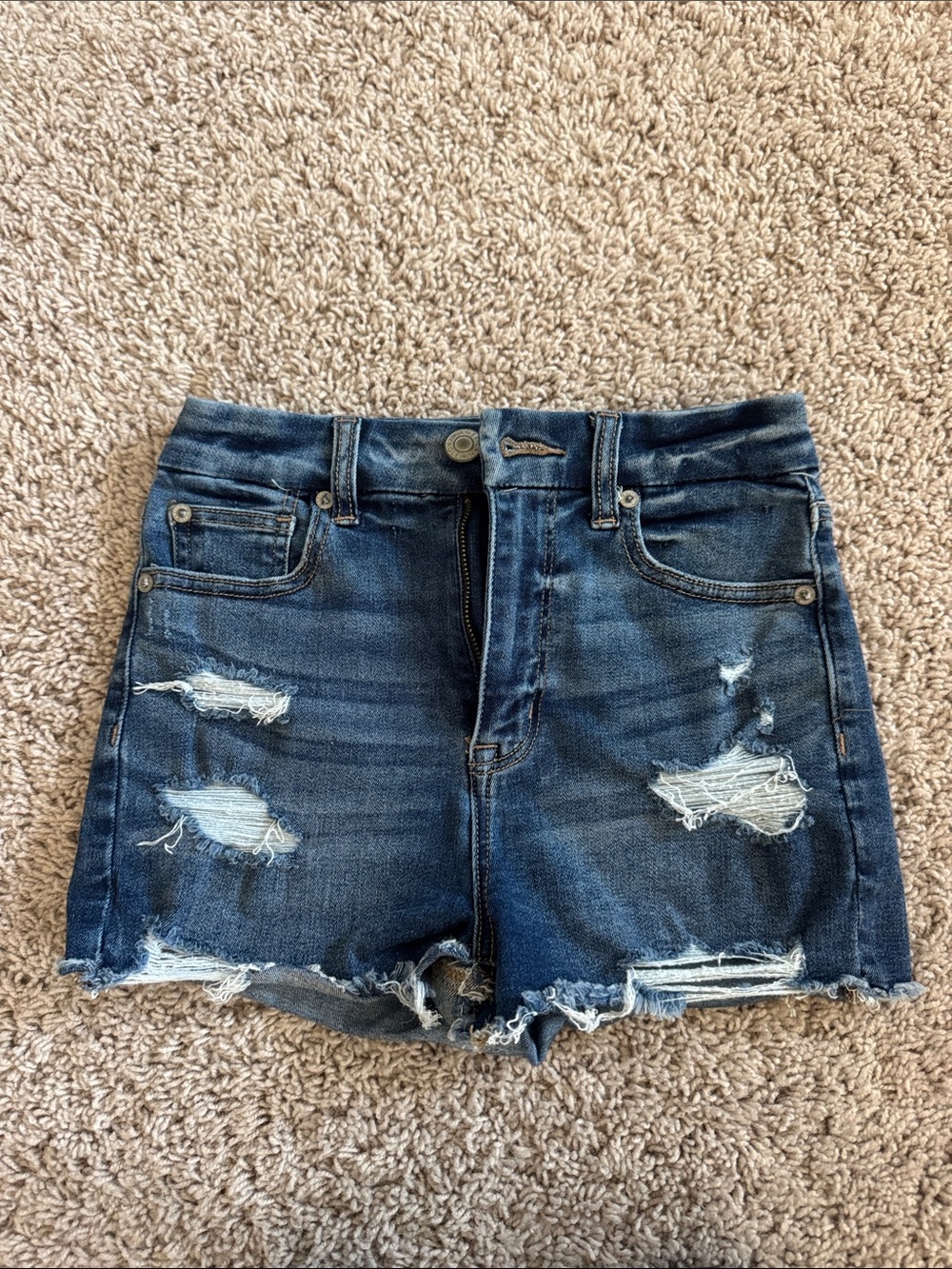 American Eagle Dark Wash Denim Cutoff Shorts